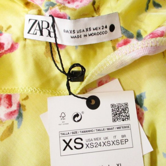 Zara The Safia Slip Dress Floral Print NWT New XS - Picture 7 of 7